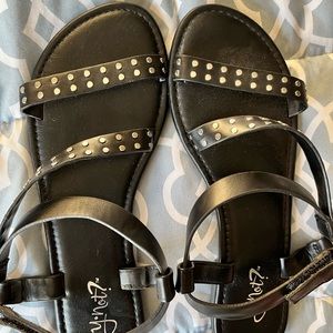 Studded Black Sandals